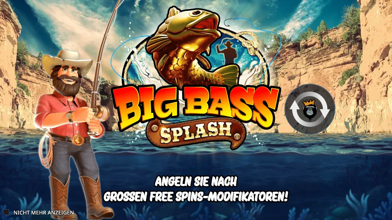 Intro von Big Bass Splash: Angeln Sie nach großen Free Spins-Modifikatoren