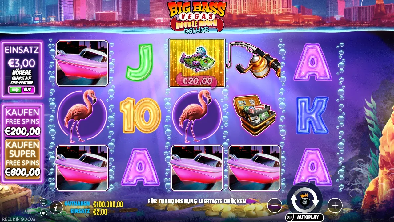 Big Bass Vegas Double Down Deluxe in der deutschen Demo